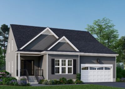 Rendering of the Juniper B Elevation 3 bedroom, 2.5 bath house by Boyd Homes